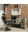 Tocador con lavacabezas para Barbería