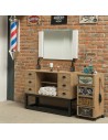 Tocador para Barbería 6 cajones