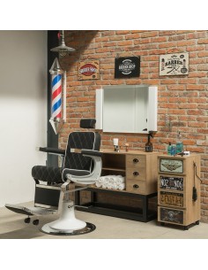 Tocador para Barbería 6 cajones