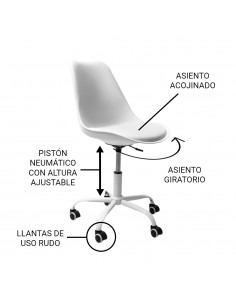 Silla Frankfurt con Pistón Neumático