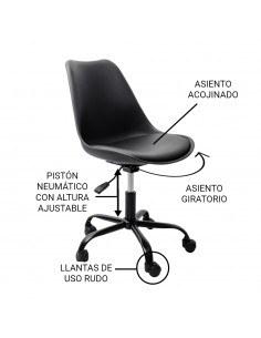 Silla Frankfurt con Pistón Neumático