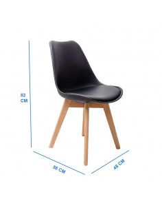 Silla Frankfurt con Patas de Madera